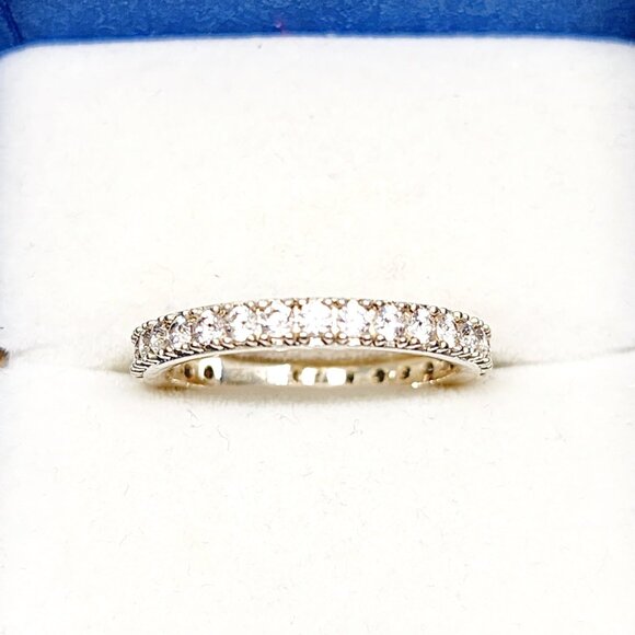 Cubic Zirconia eternity ring in 925 Sterling Silver size 8 2.00 cts - Picture 4 of 4